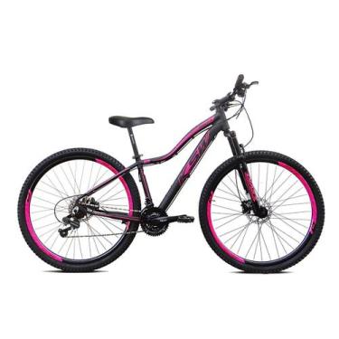 Imagem de Bicicleta Aro 29 KSW MWZA Feminino 21v Shimano Tourney, Preto, Rosa, 1