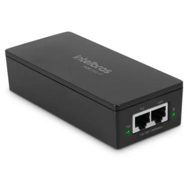 Imagem de Fonte Poe+ Injetor Intelbras Poe 200 At Gigabit 802.3af/at Energia E Dados Através Do Cabo Ethernet