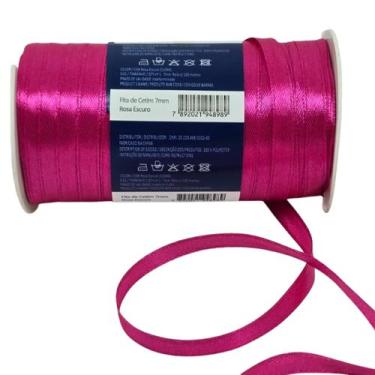 Imagem de Fita De Cetim 7mm - Nº01 C/100 Metros Cor:Rosa Escuro - IMT, Rosa Escu