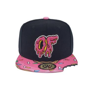 Imagem de Bone Snapback Aba Reta Donuts Rosa Mordido Bordado Rhino Size-Masculino