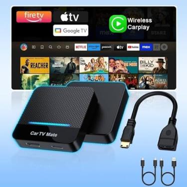 Imagem de Adaptador multimídia Car TV Mate-HDMl para Fire TV Stick/Google T V Sticks/consoles de jogos/lançadores de tela, adaptador Carplay T V 2 em 1 com porta HDMI e USBC para iPhone, converte com fio para