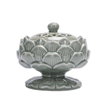 Imagem de Queimador de incenso de cerâmica queimador de incensário doméstico interno madeira de ágar queimador de sândalo queimador de aromaterapia ornamentos de mesa incensário de incenso chinês