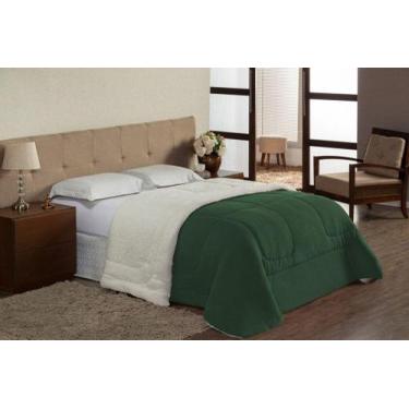 Imagem de coberdrom edredom atenas solteiro 150x240 pele carneiro sherpa/manta s