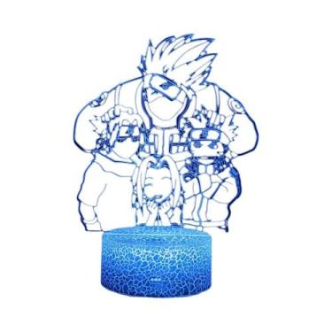 Imagem de Luz Noturna LED Naruto Uzumaki Kakashi Hatake Itachi Uchiha 3D Com 7/1