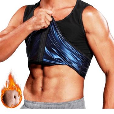 Imagem de Colete Queima Gordura com Ziper Masculino Regata Sauna Modeladora - CM