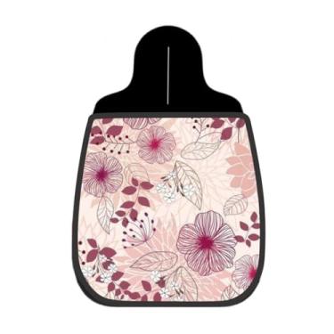 Imagem de Lixeira De Carro Organizador Lixinhocar Floral Boho Rosa e Vinho