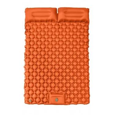 Imagem de Colchão Inflável Automático De Casal Sleeping Pad Ar Externo Portátil De Acampamento impermeável(190 * 120 * 5 Cm Laranja)