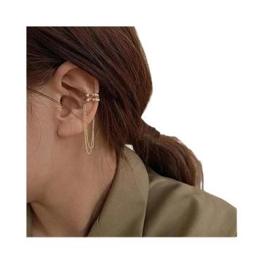 Imagem de Brinco De Pressão Em Prata Com Cristal E Franja Para Mulheres, Joia Br