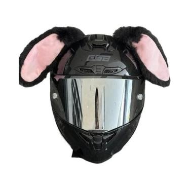 Imagem de Protetores De Orelha Para Capacete De Moto E Esqui, Estilo Coelho/Gato