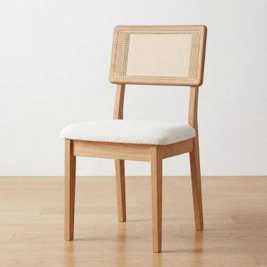 Imagem de Cadeira de Jantar Encosto em Tela Assento Estofado em Tecido Mdf Dream Freijó / Cesare Claro