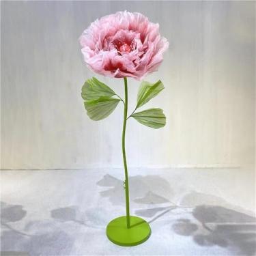 Imagem de Flores artificiais gigantes, decorações florais de seda grandes para casamentos, vitrines e adereços de fotografia - Perfeito para fundos de eventos e exibições