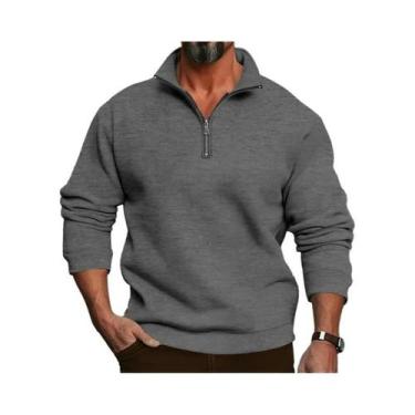 Imagem de Moletom Masculino De Outono Inverno Em Tecido Felpudo Casual De Manga 