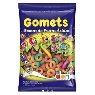 Imagem de Bala Goma Gomets Anel Frutas Ácidas Dori 600g