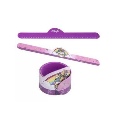 Imagem de Régua BRW Bracelete Silicone Unicórnio Magic, Unicórnio Lilás