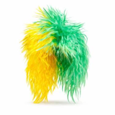 Imagem de Peruca Brasil Verde e Amarela Frisada Torcedor Futebol - Festas e Fant
