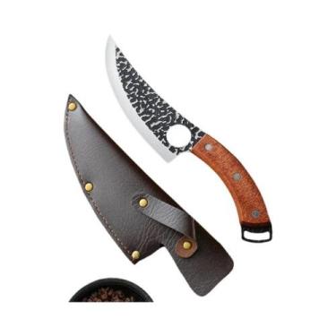 Imagem de Faca De Cozinha Profissional Forjada À Mão, Faca De Açougueiro, Faca P