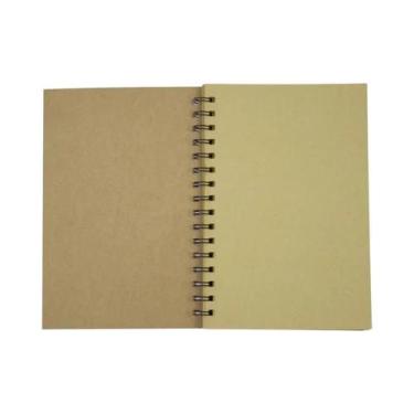 Imagem de Caderno De Desenho Retro Em Papel Kraft Para Artistas, Caderno Em Bran