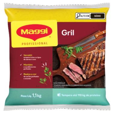 Imagem de Tempero Para Carnes Assados Gril Maggi 1,01kg Profissional Em Pó De Churrasco