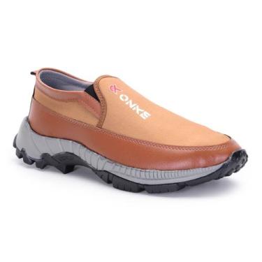 Imagem de Tênis Masculino Slip-On Resistente Solado Tratorado - ONKE, Caramelo, 