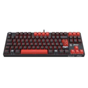 Imagem de Teclado Mecanico Redragon Gamer Flamengo Nation, TKL, ABNT2, USB, Preto e Vermelho - FL576-Unissex