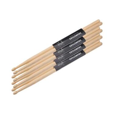 Imagem de Baquetas De Maple Premium 5A/7A Duráveis Para Prática De Jazz E Percus