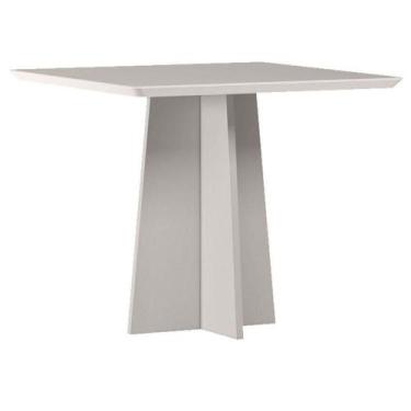 Imagem de Mesa De Jantar Anitta 90x90 Cm Com Vidro Off White  New Ceval - NEW CE