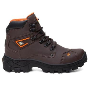 Imagem de Bota Masculina Adventure Coturno Catpriime De Couro Com C.a Cafe Com L