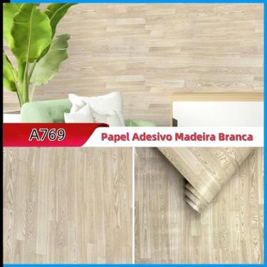 Imagem de Papel Adesivo Madeira para Envelopamento 10 Metros ideal para Moveis, 