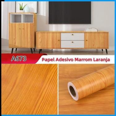 Imagem de Papel Adesivo Madeira para Envelopamento 10 Metros ideal para Moveis, 