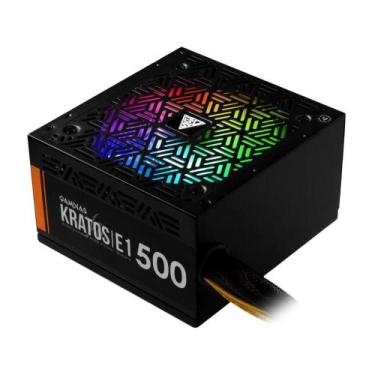 Imagem de Fonte PC 500W KRATOS E-1 RGB, Bivolt chaveada, GD-Z500ZZZ, GAMDIAS