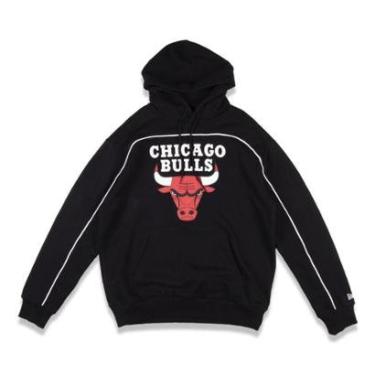Imagem de MOLETOM NEW ERA CANGURU FECHADO CHICAGO BULLS NBA PRETO-Masculino