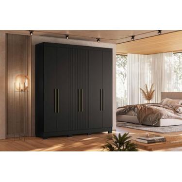 Imagem de Guarda-roupa Casal 6 Portas Ripado Dakota - Olivar