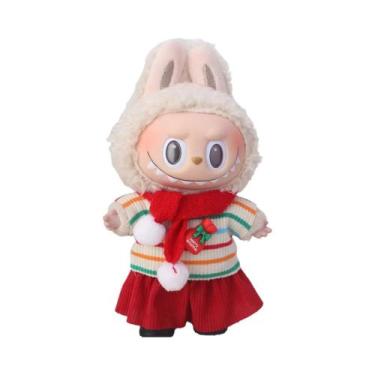 Imagem de Conjunto De Roupas Temáticas De Natal Para Boneca Labubu De 15/17cm Co