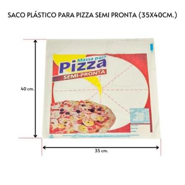 Imagem de Saco plástico para massa de pizza semi pronta com 100 un. - TAMAROZZI 