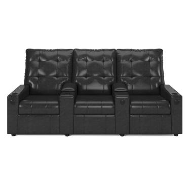 Imagem de Poltrona Reclinável Para Cinema Parma FH1 Couro Sintético Espuma Soft Preto D'Rossi