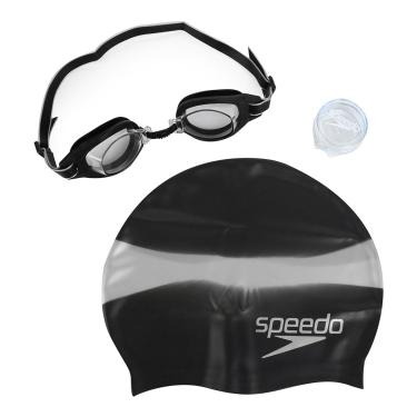 Imagem de Kit Óculos Speedo Swim Slc + Touca + Protetor-Unissex