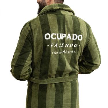 Imagem de Roupão Verde Militar Vários Nadas em 100% Poliéster Tamanho Único 1 Peça Verde Imaginarium