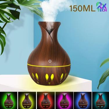 Imagem de Mini Umidificador de Ar e Difusor de Aromas OEM 300ml com Desligamento Automático e Ilu...
