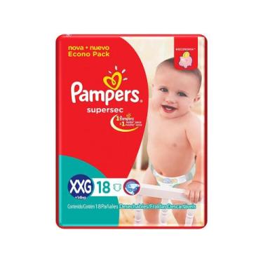 Imagem de Fraldas Pampers Supersec Pacotão XXG - 18 Unidades
