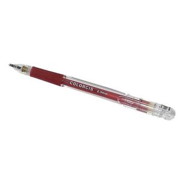 Imagem de Lapiseira Colorcis 2.0mm Grafite Marrom Borracha Apontador - coisasdop