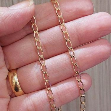 Imagem de Corrente Folheada A Ouro 70cm 1x1 - FAMA FOLHEADOS