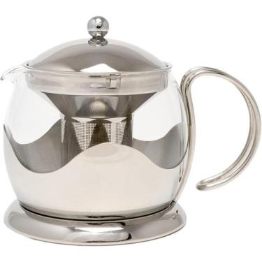 Imagem de Bule La Cafetiere Izmir 1,2L Vidro Infusor Aco Inox 4 Xicaras - La Caf