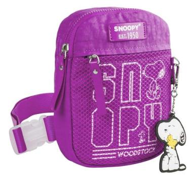 Imagem de Bolsa Snoopy Unilateral SP2380 Shoulder Bag Pequena Feminina, Lilás
