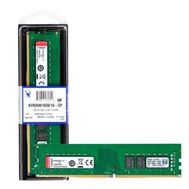Imagem de Memória Ram Desktop 8GB Kingston DDR4 2666Mhz uDIMM CL19 1Rx8 PC4 2666