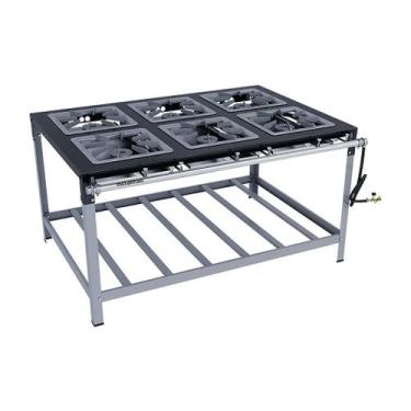 Imagem de Fogao stori m15 premium 06b.duplas 40x40 perfil 09 metalmaq