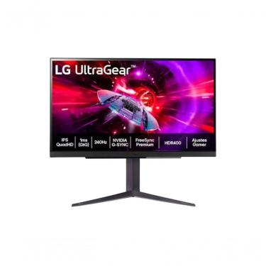 Imagem de Monitor Gamer LG Ultragear 27" QHD 2560x1440 IPS 240Hz 1ms Preto com Altura e Rotação