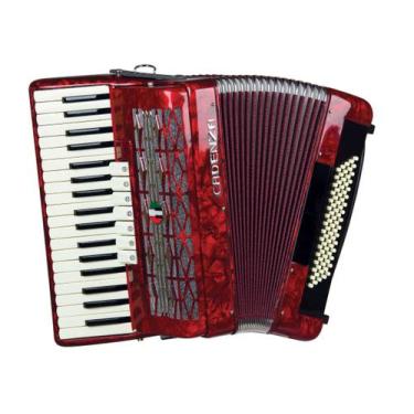 Imagem de Acordeon cadenza 80 baixos cd80/37 rd vermelho perolizado c/bag
