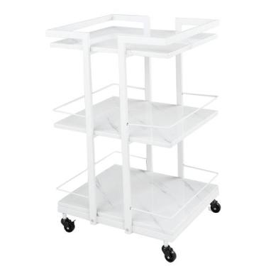 Imagem de Carrinho Esteticista OmySalon Carrinho Utilitário com Rodas Branco