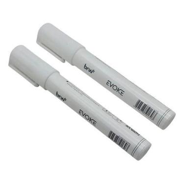 Imagem de Giz Líquido Branco Caneta 6mm Com Ponta Redonda Brw 2 Unid