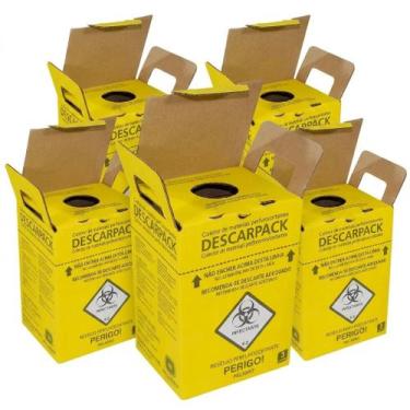 Imagem de Coletor Para Materiais Perfurocortantes 1,5L Com 5 unidade  Descarpack